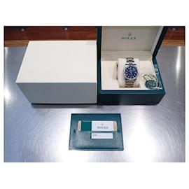 Rolex-Rolex Oyster Perpetual 34 3 6 9 blue 114200 Mens-Blue